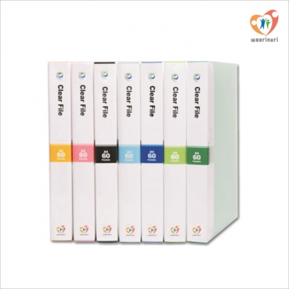 클리어화일 A4_60P[분홍]_1개/SET