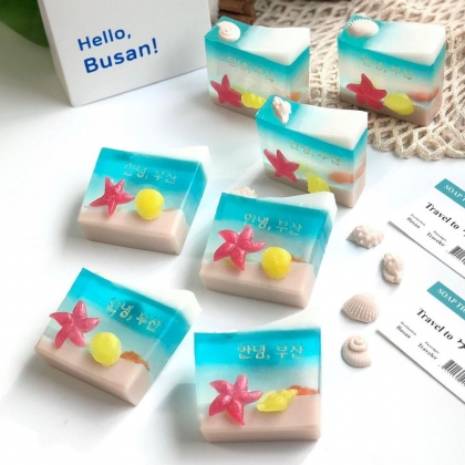부산 바다비누 천연비누 핸드메이드 TEA-FREE 알러지 프리 향료